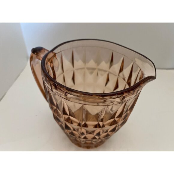 Jeannette Windsor Diamond Pink Depression Glass Pitcher - Picture 4 of 6